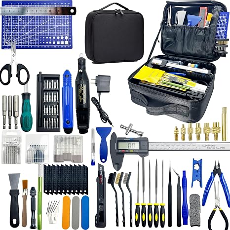 3D Printer Tool Kit Essential with Cutter,Caliper, Scraper, Drill & Deburring Tool for Removing, Smoothing, Finishing and Drilling (132 3D Printing Tool Kits)