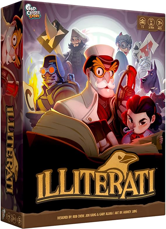 Gap Closer Games, Illiterati, Cooperative Board Game, Word Family Game