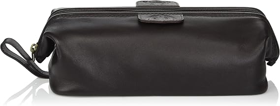 Dopp Men's First Class Leather Seasoned Traveler Admiral Kit, Brown, One Size