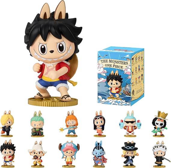 POP MART THE Monsters One Piece Series Figures Blind Box Figures, Random Design Action Figures Collectible Toys, Holiday Birthday Gifts for Girls and Boys, Father's Day, Anime Fans,Single Box