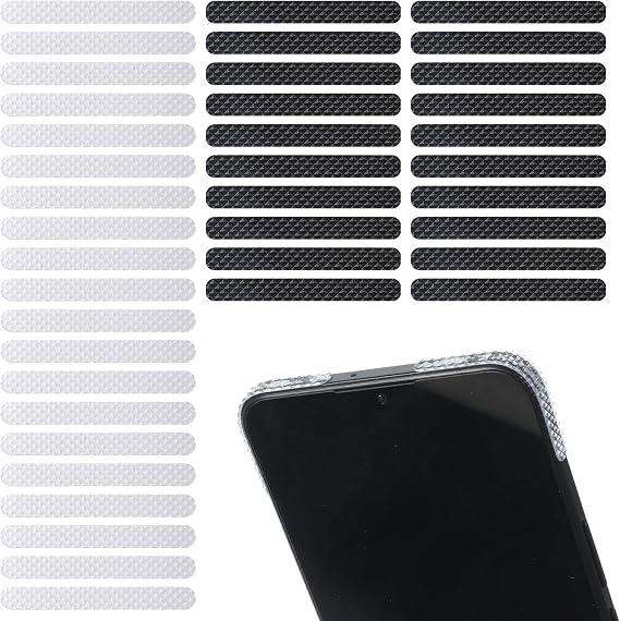40 Pcs Phone Grip Tape Non Slip Side Grip for Phone Case Adhesive Grippy Bumper Frame Rubber Stickers Non Slip for Phones Case Tablet Computer