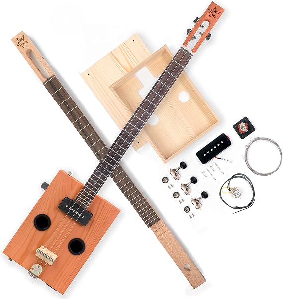 StewMac DIY 3-String Cigar Box Guitar Kit with P-90 Pickup