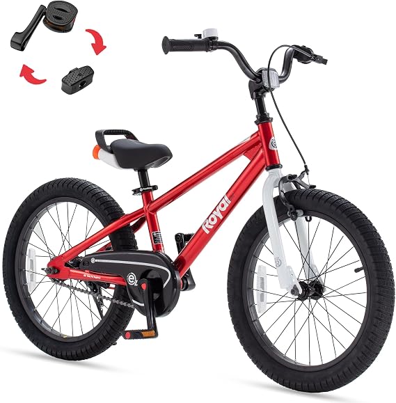 RoyalBaby EZ Freestyle Kids Bike Beginners Ages 3-10 Years | 12 14 16 18 20 Inch, Balance & Pedal 2-in-1, Learning Bicycle