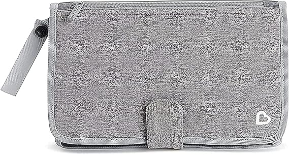 Munchkin Go ChangeTM Portable Diaper Changing Kit with Changing Pad and Wipes Case, Grey