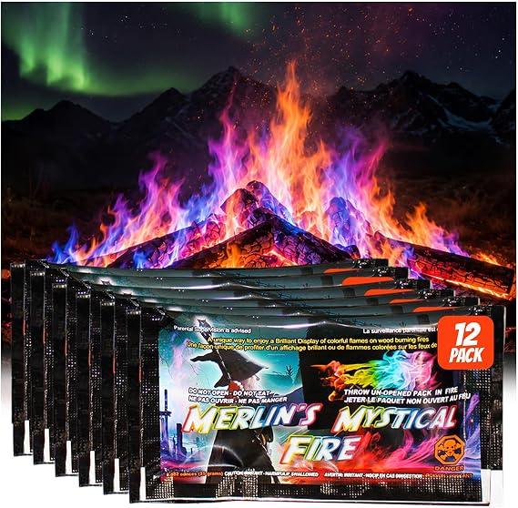 Mystical Fire Merlins Fire Color Changing Packets Fire Color Packets 12pk