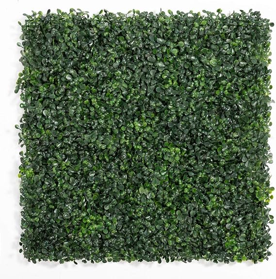 DOEWORKS 6PCS Artificial Boxwood Hedges Panels, 20" x 20" Faux Plant Ivy Fence Wall Cover, Outdoor Privacy Fence Screening Backdrop Garden Yard Party Decoration