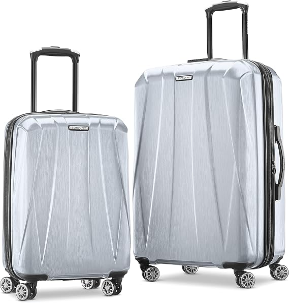 Samsonite Centric 2 Hardside Expandable Luggage with Spinner Wheels, Silver, 2-Piece Set 2024