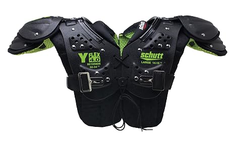 Schutt Y-Flex 4.0 Shoulder Pads, Football, Black, X-Small