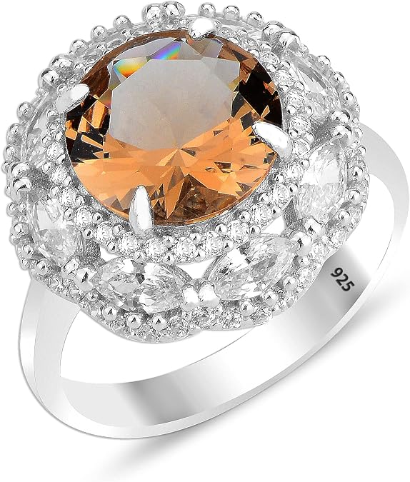 Round Zultanite Stone Silver Ring, Sultanite Gemstone Silver Ring, Color Change Stone Silver Ring, Turkish Disapore