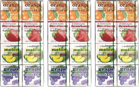 Marukawa 8 Pack Bubble Gum 1.52oz (3 Pack)