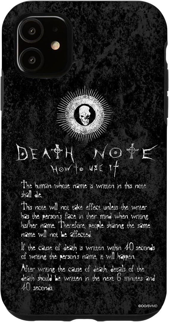 Death Note How to Use It Case for iPhone 11