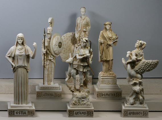 6 Greek Goddesses Hestia Aphrodite Hera Athena Artemis Demeter Statue Sculpture