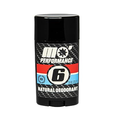 Mo Handsome Natural Deodorant for Men Aluminum-Free Odor Protection Made in the USA Smooth Gliding, Sweat-Resistant, No Artificial Scents for Active Men, Athletes
