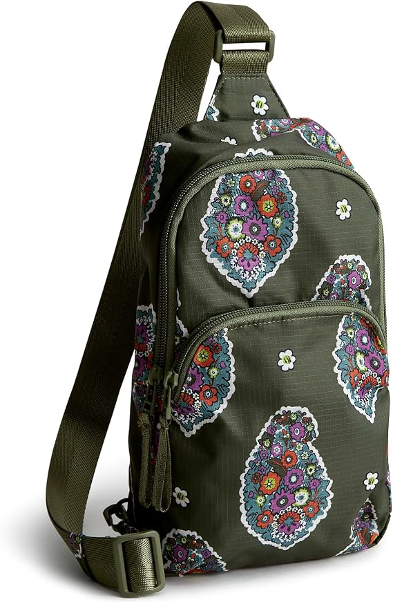 Vera Bradley Women's Ripstop Lorman Sling Backpack, Kew Gardens Green, One Size