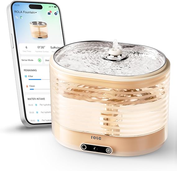 Enabot EBO ROLA Cat Water Fountain with Pumpless Design
