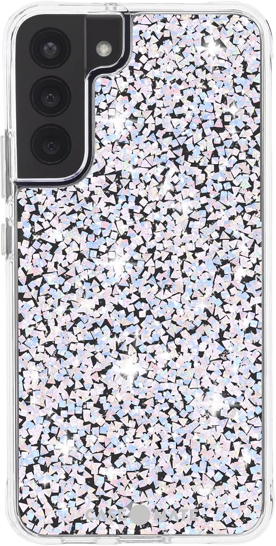 Case-Mate Samsung Galaxy S22 Plus Case - 6.6' Twinkle Diamond - 10ft Drop Protection with Wireless Charging - Luxury Bling Glitter for S22 Plus 5G - Anti Scratch, Shock Absorbing Materials, Slim Fit