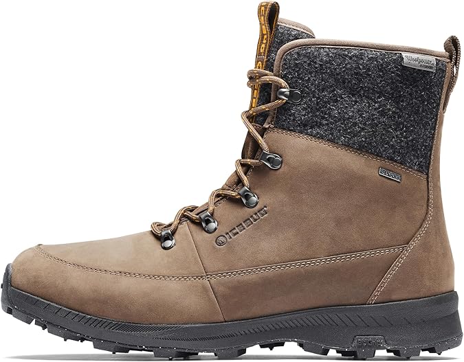 Icebug Mens Adak BUGrip Winter Hiking Boot with Carbide Studded Traction Sole