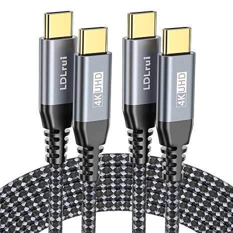 USB C Data Cable 20Gbps High-Speed Transfer, 3FT 2-Pack, USB 3.2 Gen 2x2 | 4K@60Hz USB C Monitor Cable, 100W PD Fast Charging, Portable Monitors, External SSDs, Docks, Braided Nylon