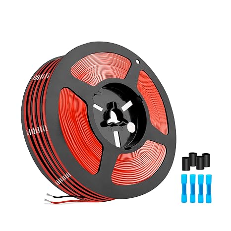 14AWG 2.07mm² Silicone Cable Black/Red 2 x 6m