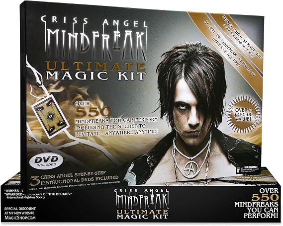 Criss Angel MINDFREAK Ultimate Magic Kit for Kids, Teens & Adults | 550+ Magic Tricks, Easy-to-Learn Tricks, Advance Kit