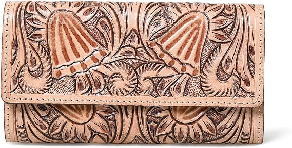ADYAN Western Leather Wallet for Women Multi Credit Card Slots Purse for Ladies Clutch Purses