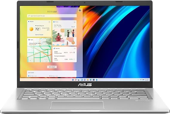 ASUS Laptop | Vivobook 14 | 14" 1366 x 768 | Intel Core i3-1115G4 2-Core | 12GB DDR4 | 512GB SSD | Windows 11 Home | Wi-Fi 5 - Bluetooth 5.1 - Webcam - Transparent Silver