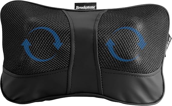 Brookstone - Shiatsu Neck and Shoulder Massager with Heat and Deep Kneading
