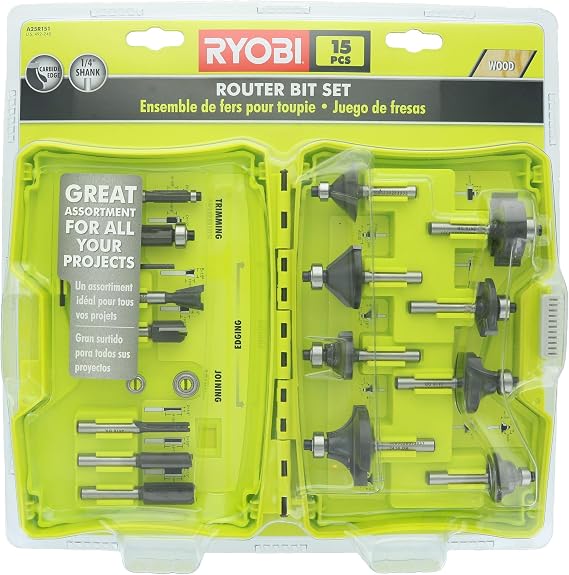 Shank Carbide Router BIT Set 15-Piece