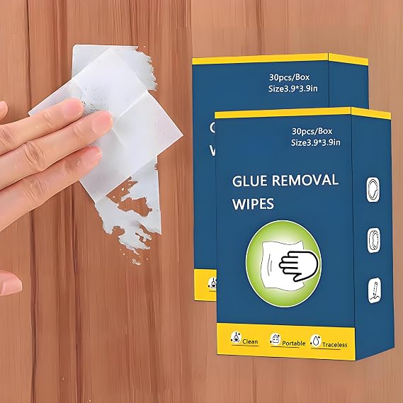 Adhesive Remover, Clean Up Wipes - 60 Count - Safely Removes Adhesive Residue, Rapidly Removes Labels, Car Stickers, Crayon, Tree Sap, Chewing Gum, Masking Tape, Marker Pen, Glue and Decals