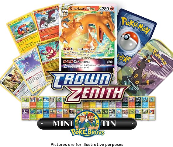 Ultimate Pokemon Sword&Shield Mystery Tin w/ 50 Pokemon cards incl. 5  Holos | 1x Ultra Rare Sword&Shield Era Card | 1x Official Pokemon Mini Tin and Coin | By The Poke Bruvs