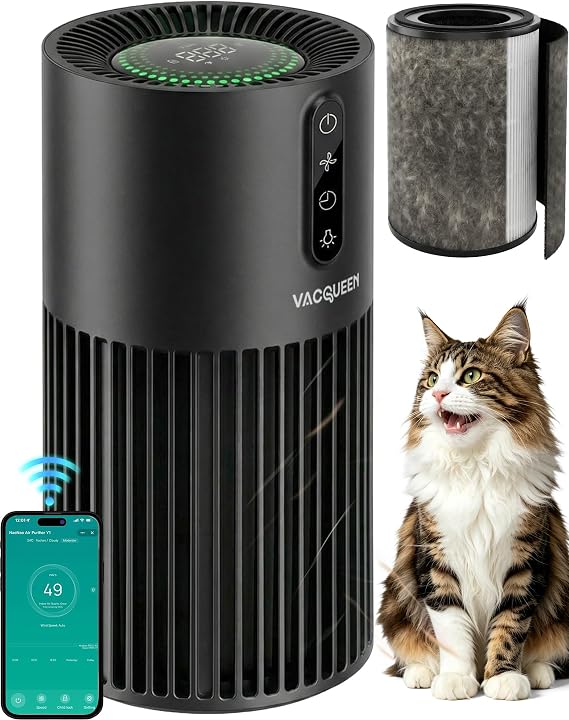 Air Purifiers for Home Pets | Smart HEPA Pet Air Purifier for Bedroom, Smart WiFi 2200 Sq.Ft, Alexa Control, Washable Filter for Smoke Dust Odor