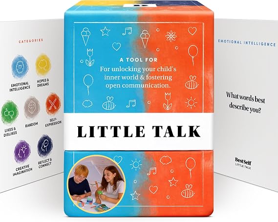 BestSelf Little Talk Deck 170 Kids Conversation Cards, Ages 4-12