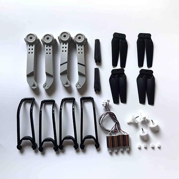 VXELY Engines Propeller Blades Gear Motor Arm Also, For E88 Teng1 E88 Pro LS-E525 E525 FPV Drone Rc Quadcopter Brushless Drone Propellers(E88 motor have plug)