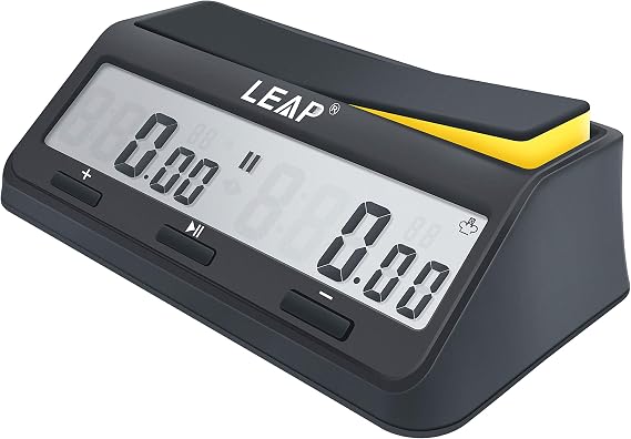 LEAP Satranç Saati Dijital Zamanlayıcı Bonus ve Gecikme ile Oyun ve Satranç Zamanlayıcısı için Gelişmiş Geri Sayım Alarmı