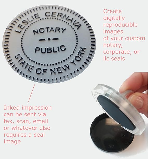 Hubco Seal Impression Inker, Shiny, 2-inch Round Diameter