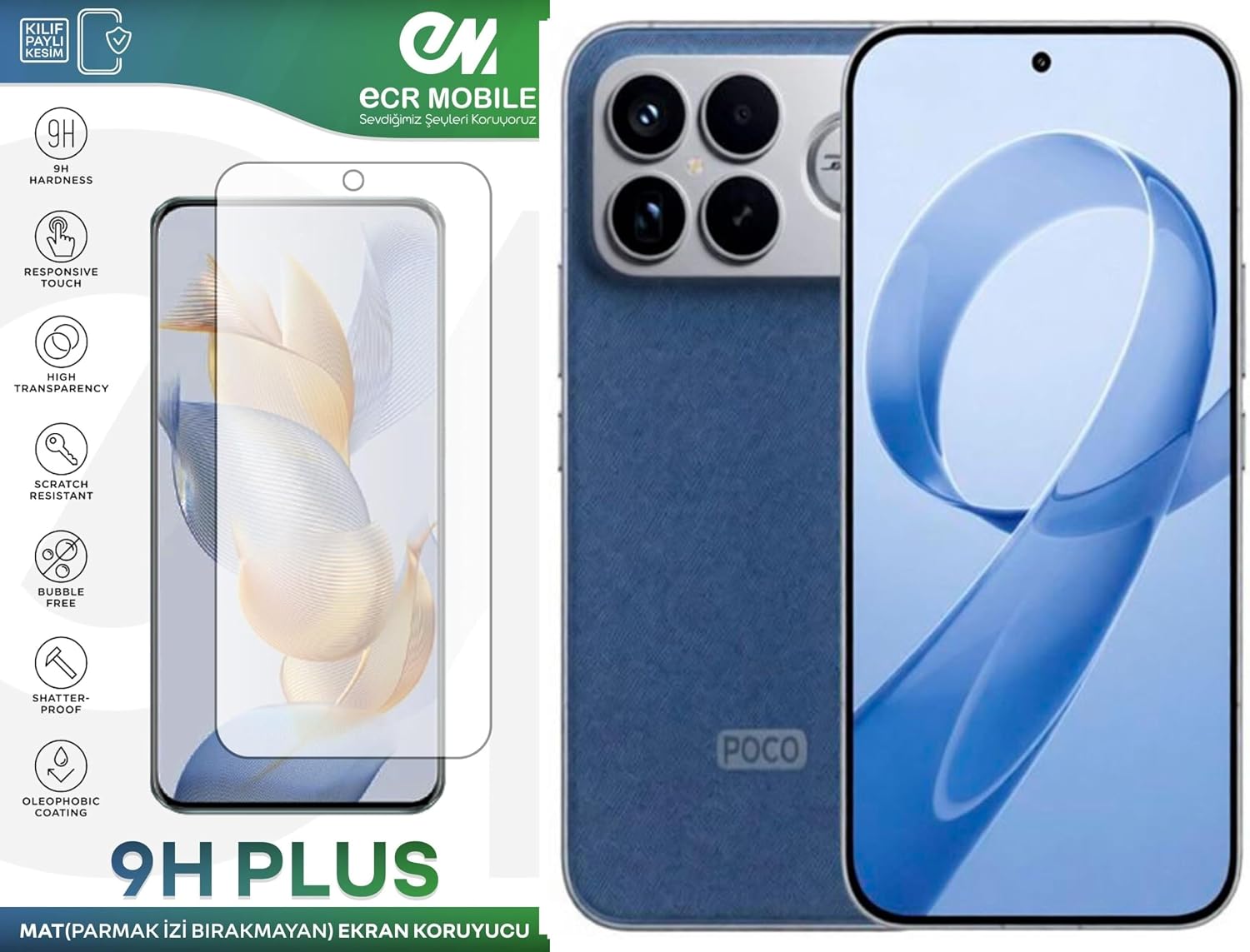 Poco F8 Ultra ile Uyumlu Mat 9H Nano Ekran Koruyucu Parmak İzi Bırakmaz