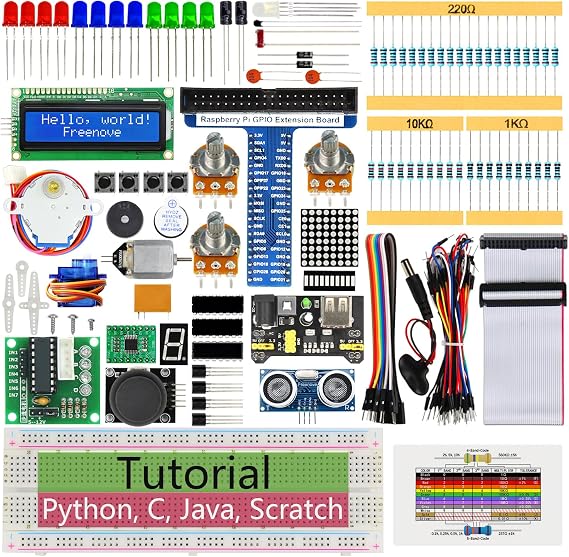 Freenove Ultrasonic Starter Kit for Raspberry Pi 5 4 Zero 2 Not Included