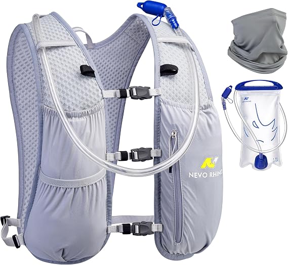 N NEVO RHINO Running Hydration Vest for Women with 1.5L Water Bladder | 5L Small Running Backpack - Lightweight Breathable Hydration Vest for Hiking Trail Running Cycling Marathon for Women