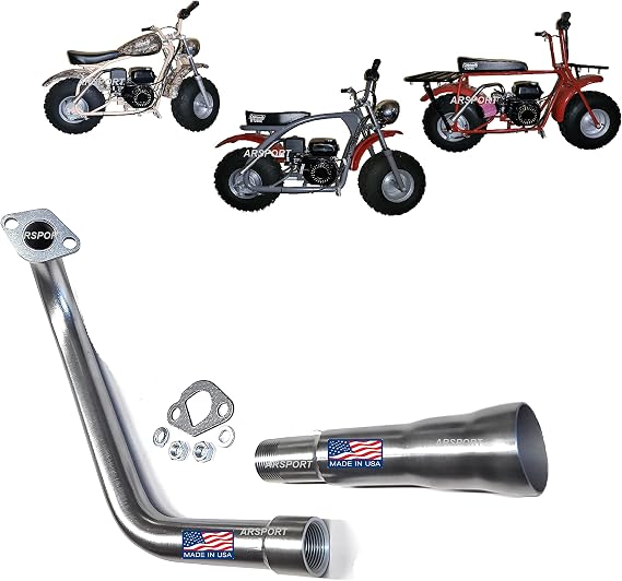 3 Stage Exhaust Header Pipe For Coleman Powersports CT200U BT200X CT200u-ex,212cc 196cc/6.5HP Go Kart and Gas Mini Bike