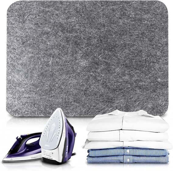 15x12 inch Wool Pressing Mat - Wool from New Zealand Ironing Mat Pad Blanket for Quilter, Sewing, Quilting Supplies & Notions (Dark Grey)