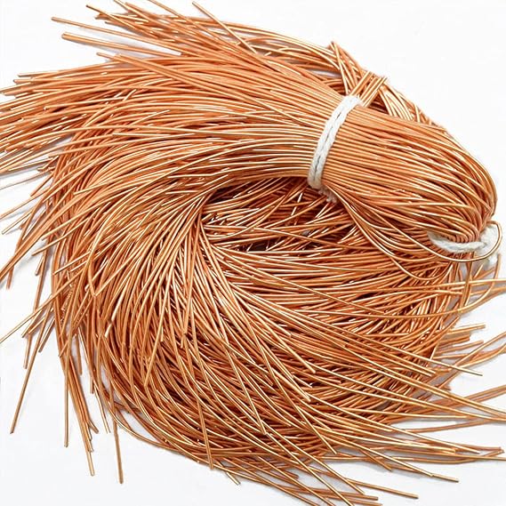 Embroiderymaterial Smooth Dabka/French Wire in Peach Color 1MM (100 Grams)