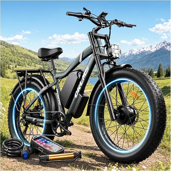 8000W Ebike for Adults, 40MPH Dual Motor Electric Bike, 52V 25AH 1300WH
