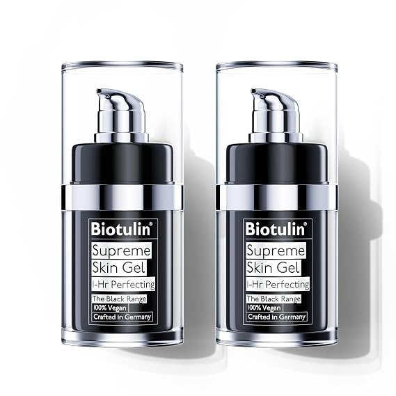 BIOTULIN - Supreme Skin Gel [2-Pack]| Reduces Wrinkles Within 1 Hour | Hyaluronic Acid Serum | Spilanthol Serum for Face I Anti Aging Treatment - 0.5 oz
