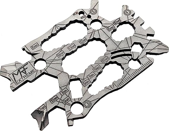 Extreme 3.0 EDC Multitool Card – 40+ Functions | Titanium Pocket Tool with Wrenches, Screwdrivers, Bit Driver | Everyday Carry for DIY & Travel | TSA Approved