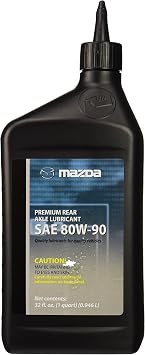 Genuine Mazda Fluid (0000-77-80W9-QT) SAE 80W-90 Rear Differential Oil - 1 Quart