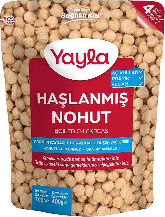 yayla Boiled Chickpeas, 700 g Single Package