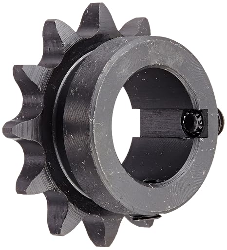 TSUBAKI - H40B12F-1 Tsubaki 40B12F-1 Finished Bore Sprocket, Single Strand, Hardened Teeth, Inch, #20 ANSI No., 1/2" Pitch, 12 Teeth, 1" Bore