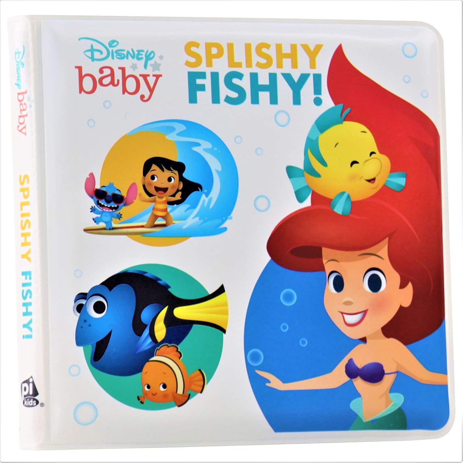 Disney Baby Moana, Little Mermaid, Finding Nemo and More!- Splishy Fishy! Waterproof Bath Book  Bath Toy - PI Kids Bath Book – Picture Book, September 15, 2020
