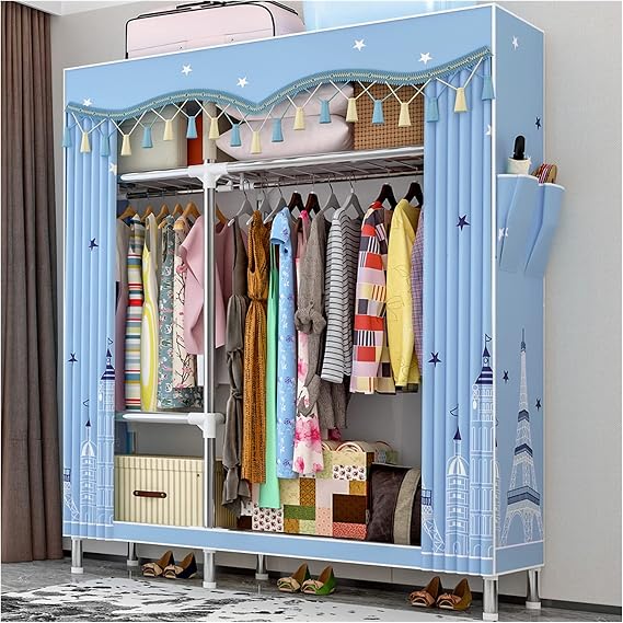 Portable Wardrobe Closets Spacious Storage Closet Portable Wardrobe Closet Clothes Storage Organizer Wardrobe Storage Closet Portable Closet Organizer Big Capacity Wardrobe Storage Closet