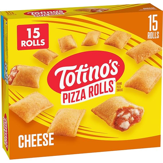 Totino's Pizza Rolls, Cheese Flavored, Frozen Snacks, 15 Rolls, 7.5 oz
